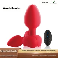 Jouet sexuel lumineux pour stimulation anale, télécommande sans fil, vibromasseur domestique en silicone rose, modèle plug anal