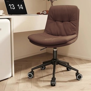 Chaise de bureau pivotante moderne en cuir PU, ergonomique et réglable, avec roulettes, pour la maison et le bureau - Product Image 5