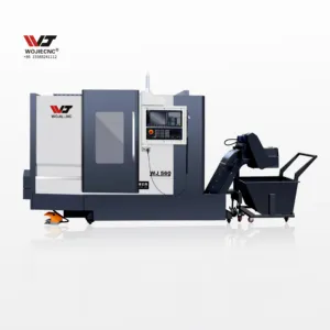 Wojie CNC nghiêng giường wj570 nghiêng giường CNC phay quay Máy tiện thủy lực công cụ tháp pháo