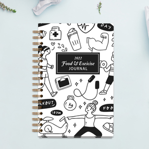 Agenda en cuir pour journal intime, agenda en <span class=keywords><strong>métal</strong></span>, suivi de la perte de poids, carnet de notes avec calendrier, 9 pièces - Product Image 1