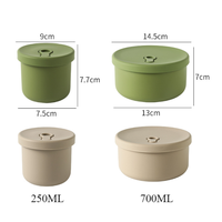 Nouveaux récipients de stockage de nourriture en Silicone avec couvercle et valve d'aération Boîtes d'épreuvage de la pâte à pizza en Silicone pour accessoires de cuisine