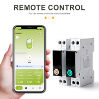 Interruptor de Circuito Inteligente WiFi Tuya Mini de Plástico 1P 63A con Temporizador, Medidor de Energía kWh, Protector de Voltaje y Control Remoto