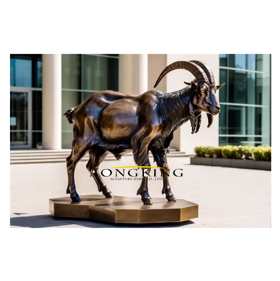 Sculpture en Bronze Offre Spéciale oeuvre personnalisée décoration intérieure ou extérieure Sculpture de chèvre Animal en Bronze