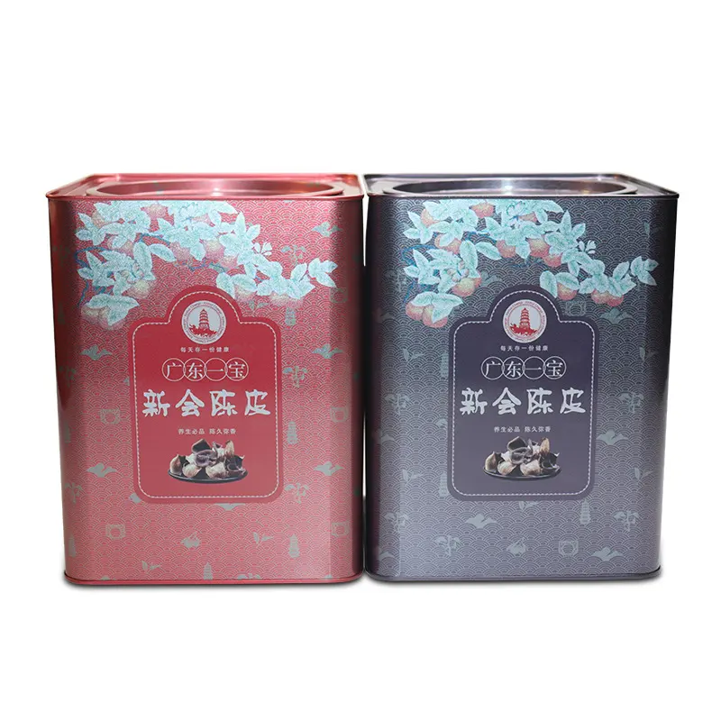 Well Priced Square Vintage Coffee Tin Box Sets Tea Metal Can Rectangular Nut Dried Fruit Storage Container