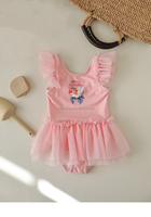 Maillot de bain une pièce à volants en tulle pour filles, imprimé cerises, protection solaire UV50+, personnalisable, vente en gros, best-seller 2026
