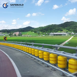 高衝撃ドラムガードレール、レーストラック安全、高速道路用途向けボラード、カスタマイズ可能なオプション、EVA/PUローラーバリア - Product Image 4