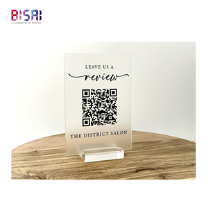 Panneau d'affichage de réception personnalisé à bas prix, panneau de table en acrylique business qr code - Product Image 1