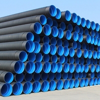 Tuyau en polyéthylène de haute qualité à double paroi HDPE perforé ondulé pour drainage