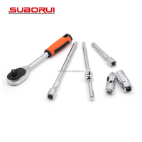 SUBORUI Juego de Herramientas Manuales OEM de 24 Piezas para Reparación de Automóviles, Juego de Llaves de Tubo de 1/2" con Destornillador y Llave Combinada