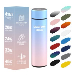 Intelligent Digital LED Temperature Display Water Bottle <b>Cup</b> Flask Vacuum Insulated With Sensor and Tea Infuser - Product Image 1