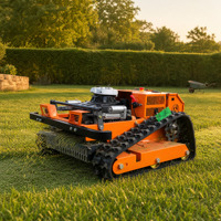 Tondeuse à gazon tout-terrain à moteur essence, best-seller, avec chenilles en caoutchouc agricoles, robot tondeuse télécommandé