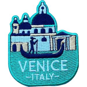 Patch brodé Venise Italie 3 pouces thermocollant ou à coudre, applique en tissu pour voyage - Product Image 1
