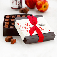 Boîte cadeau de luxe personnalisée pour chocolats avec ruban, emballage rigide en papier pour logo de petite entreprise