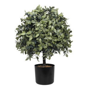 PZ-1-107B/112 Haute Simulation Faux Rose Rouge avec Buis Folaige Plante En Pot Dans Un Pot En Plastique Topiaire Arbustes Artificiels Arbres - Product Image 6