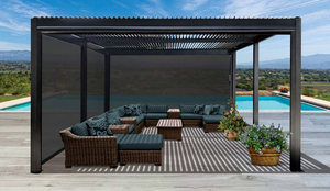 Pergola en aluminium taille standard 3x3 3x4 4x4 <span class=keywords><strong>6x3</strong></span> mètres 100% étanche expédition usine chinoise <span class=keywords><strong>prix</strong></span> directement bon marché - Product Image 4