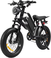 Vélo Électrique Rétro de Plage à Pneus Larges 20 Pouces, 1000W Lithium, Double Suspension, Style Vintage, Prix de Gros, Stock US
