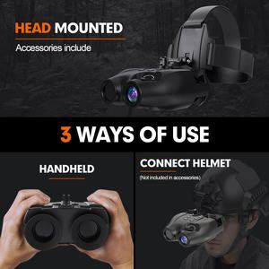 Açık yüksek çözünürlüklü el/kafa monte çift kullanımlı dürbün kızılötesi gece görüş cihazı dijital elektronik kamera için - Product Image 3