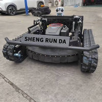Cortadora de Césped Robótica Todoterreno Importada de China, de Grado Industrial, de Gasolina, de 4 Tiempos, 16 CV, con GPS RTK para Jardines de Villas y Hogares