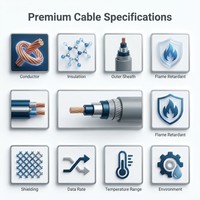 Câble Ethernet Gigabit Cat6 HEADWAY, résistant au feu B2, LSZH, 23AWG, cuivre nu, câble réseau UTP, 305m, blanc