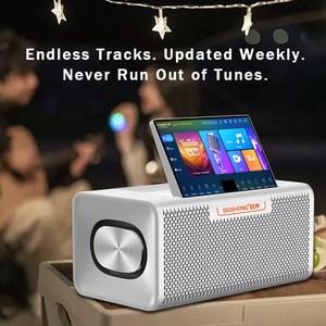 Altavoz de karaoke de pantalla inteligente todo en uno de alta calidad 2025 con 2 micrófonos para fiestas - Product Image 4