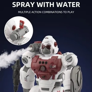 <span class=keywords><strong>Robot</strong></span> jouet RC à détection gestuelle, <span class=keywords><strong>robot</strong></span> policier pulvérisateur de fumée, <span class=keywords><strong>robot</strong></span> programmable à commande gestuelle 2.4G avec tir de balles - Product Image 6