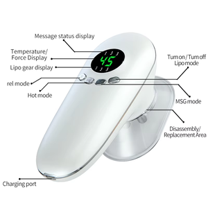 Almohadilla de Masaje Lumbar Inalámbrica con Calor y Vibración, Control Remoto Inalámbrico, Recargable por USB, Masajeador de Fisioterapia para la Espalda Baja - Product Image 1