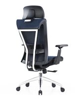Chaise de bureau de direction ergonomique de luxe, confortable, réglable, entièrement en maille, avec dossier haut et pivotante