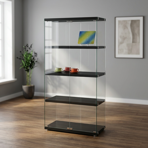 Modern Luxury Tempered Glass Display Cabinet  Living Room <b>Showcase</b> Cupboard for Home Villa Hotel Commercial - Product Image 2