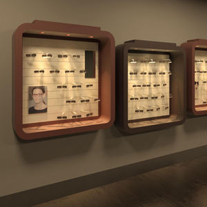 تصميم متجر بصريات خشبي لحامل عرض النظارات الشمسية، خزانة عرض مخصصة لرف متجر النظارات، وديكور عرض النظارات - Product Image 5