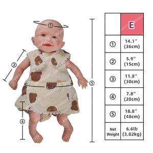 <span class=keywords><strong>Bebe</strong></span> Reborn 48CM Girl Full Solid Silicone Reborn Doll Hecho a mano Boca abierta Pintado Realista Tacto suave Muñeca hecha a mano Juguete - Product Image 2