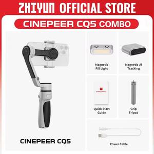 Stabilisateur de téléphone 3 axes ZHIYUN CINEPEER CQ5 officiel, équipé de suivi de visage IA et d'éclairage d'appoint pour iPhone 16 et smartphones Android - Product Image 3