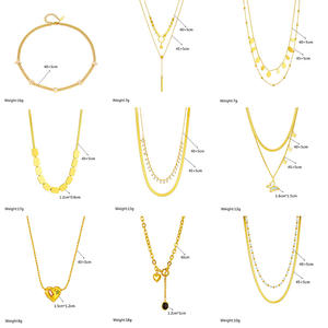 Collar de Acero Inoxidable Chapado en Oro con Diseño de Mariposa y Estrella, Estilo Moderno, para Hombre y Mujer, Joyería de Regalo - Product Image 2