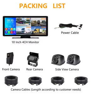 4채널 풀 HD 1080P 10.36인치 터치스크린 방수 나이트 비전 카메라 차량용 DVR 루프 레코딩 트럭 RV - Product Image 6