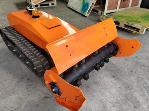 Tracteur industriel télécommandé à batterie 48V pour la réaménagement des terres, tondeuse forestière, broyeur forestier, largeur de coupe 1000 mm - Product Image 6