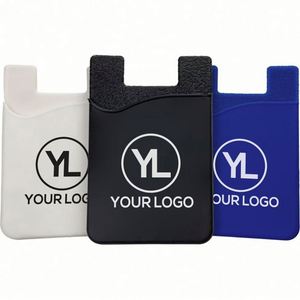 Portefeuille de téléphone portable avec logo personnalisé, porte-cartes de crédit portable en caoutchouc, style simple, impression sérigraphique, cadeaux promotionnels - Product Image 3