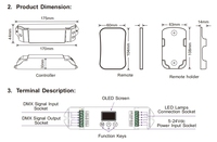 Controlador de tiras LED Phantom SPI LTECH, decodificador de píxeles DMX, controlador inalámbrico para tiras Phantom