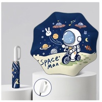 Parapluie Enfant Entièrement Automatique avec Sangle, Bout Sécurisé Anti-Réflexion, Résistant aux UV, Double Usage Pluie/soleil, Idéal Rentrée Scolaire