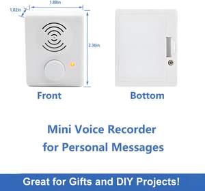 Caja de voz para regalos grabables Caja de sonido de botón para artesanos, aficionados, animales de peluche - Product Image 2