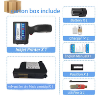 Imprimante à jet d'encre TIJ portable Yaomatec 12,7 mm, multi-langues, pour l'impression de dates et de codes de lots sur cartons, sacs en plastique et emballages