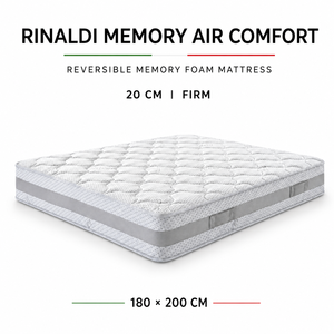 Matelas en mousse à mémoire de forme Rinaldi MEMORY AIR COMFORT 20 cm réversible été/hiver 180x200 cm extra ferme avec housse en polyester design moderne - Product Image 5