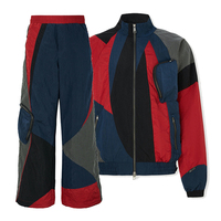 Veste pour homme sur mesure, inspirée du sport automobile, style vintage, rétro, coupe asymétrique, blocs de couleur contrastés, coupe-vent, sur mesure OEM ODM