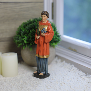 Statue Religiose Cattoliche in Resina, Prodotti Cristiani Unici, Statua di San Giovanni Battista Dipinta - Product Image 1