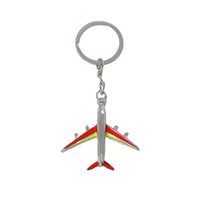 Porte-clés en alliage de zinc en forme d'avion, modèle réaliste en métal, pour cadeaux promotionnels d'entreprises aériennes et souvenirs de pilotes