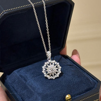 Nouveau collier pendentif flocon de neige en argent S925 pour femme, bijoux de mariage exquis et de haute qualité, vente en gros