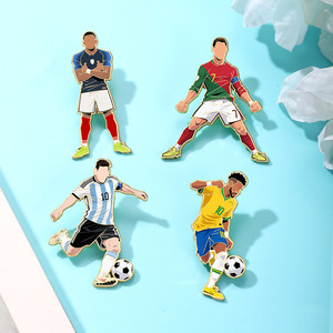 Pins Esmaltados de <span class=keywords><strong>Estrellas</strong></span> del Fútbol 2026: Insignias de Messi, Ronaldo, Neymar, Mbappé para Fans del Torneo de Fútbol de EE. UU., Canadá y México - Product Image 1