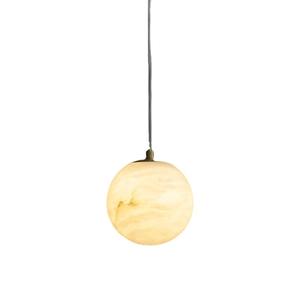 Lampes suspendues LED modernes et simples en marbre lunaire pour la décoration de la chambre à coucher, petite surface, chevet, avec un angle de faisceau de 360 degrés, blanc chaud - Product Image 5