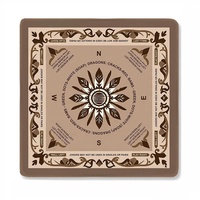 Tapis de Mahjong Américain de Luxe Marron Personnalisé – Tapis de Table Portable pour Poker et Divertissement, Antidérapant et Réducteur de Bruit en Caoutchouc