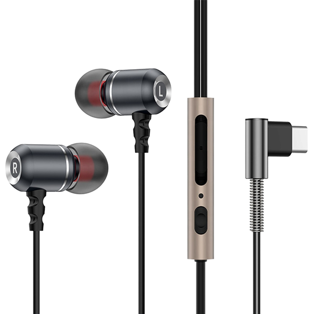 Digital Audio Decoding Heavy BASS Stereo Type-c Wired Earphone Game Headphone Universal for Huawei Samsung Type-c Phone