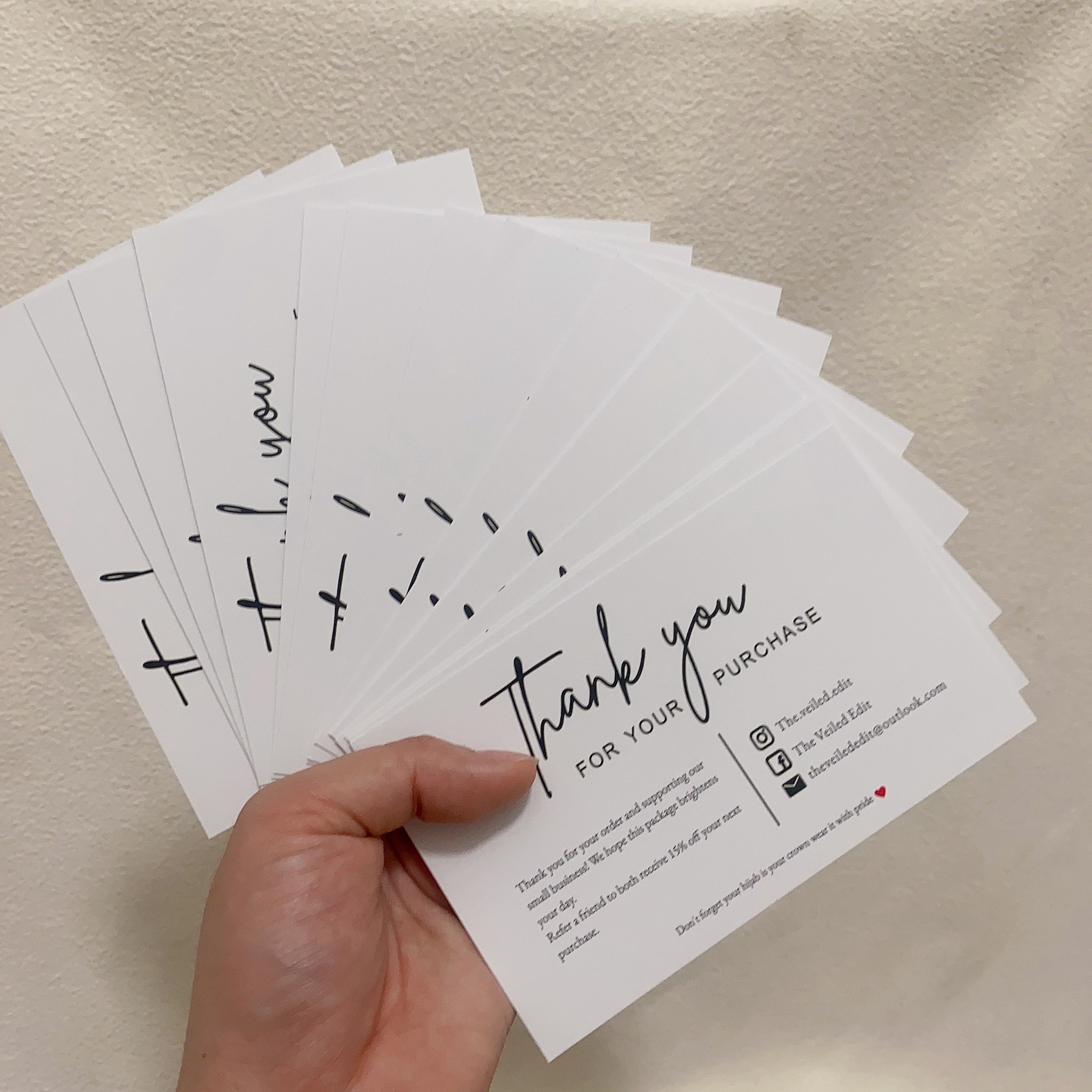 Editable Thank You Cards, Printable Thank You Cards For Customers - View #8