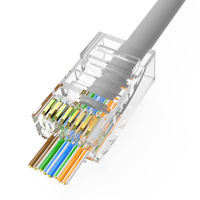 Kabel LAN Pull Box Terlindung 1000' cat6 Konektor FTP UTP cat6A SFTP F/UTP kabel patch komunikasi RJ45 kabel jaringan ethernet